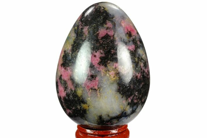 Polished Rhodonite Egg - Madagascar #124117